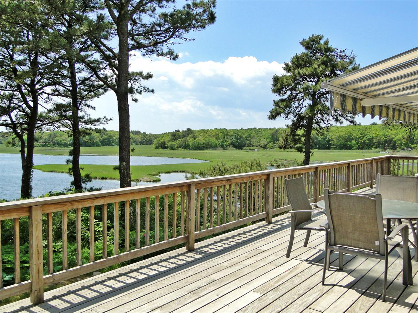 Perhaps one of the greatest benefits of a vacation home is having your own private deck, porch or patio where you can read, dine, entertain, snooze, sunbathe, sip, take in the views, watch the kids play, look for wildlife, watch the sunset and the sunrise, gaze at the moon and stars, or just sit back and relax. 
