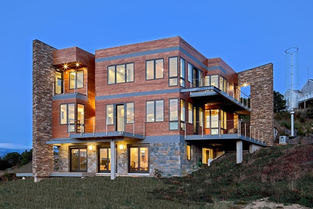 Spectacular waterfront views from this incredible Wellfleet contemporary