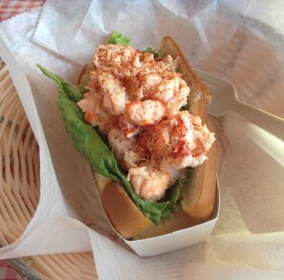 and a lobster roll from Moby Dick's.