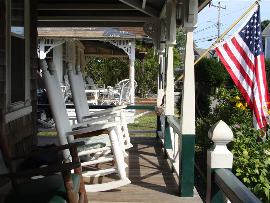 A rocking porch is a must on Martha's Vineyard.