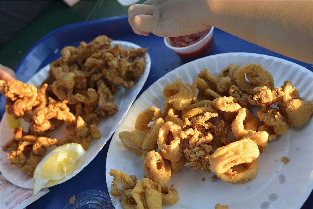 delicious clams and calamari at mac's seafood in wellfleet. a veritable institution.