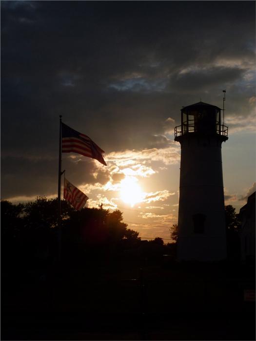 This is sunset at Chatham Lighthouse.
