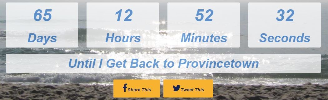 We've created a countdown clock for vacationers who are anxious to get back to the Cape and Islands.