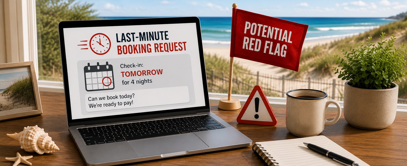 Receiving a last-minute booking inquiry? Learn how to protect your vacation rental with smart screening, secure payment practices, and a signed rental agreement before guests arrive.