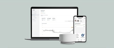 Minut's device allows you to monitor the temperature/humidity/sound level/motion in your vacation rental home when you're not there.
