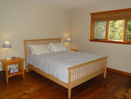 West Tisbury, Stoney Hill Lane Martha's Vineyard vacation rental - Master bedroom (queen) on main floor with adjacent bathroom