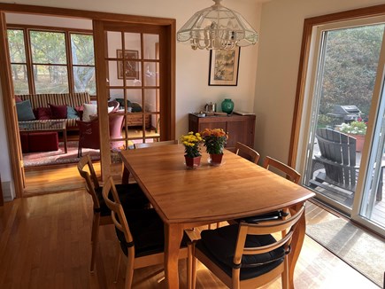 West Tisbury Martha's Vineyard vacation rental - Dining room seats 6 with slider to deck