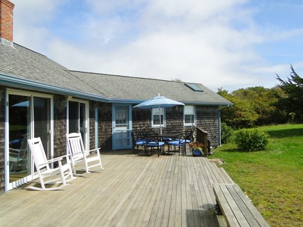 Chilmark Martha's Vineyard vacation rental - Beautiful, large deck facing water views