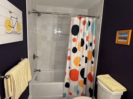 Edgartown Martha's Vineyard vacation rental - Hallway full bath.  New tub, tile, and fixtures, 2026.