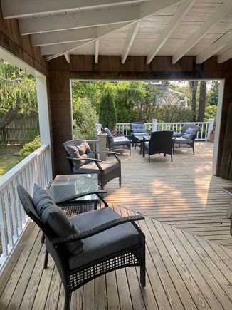 East Chop-Oak Bluffs Martha's Vineyard vacation rental - Seating on front wraparound porch - perfect for morning coffee!