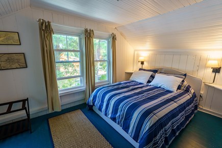 East Chop-Oak Bluffs Martha's Vineyard vacation rental - Primary bedroom - 1 queen bed, mattress from Avocado, AC unit