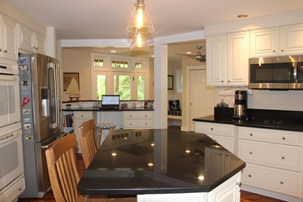 Edgartown Martha's Vineyard vacation rental - View of entry from Kitchen, double ovens and desk area