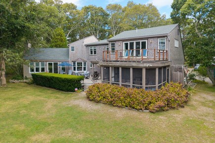 Edgartown Martha's Vineyard vacation rental - Expansive Rear Deck for BBQing and relaxing, with water view