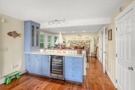 Edgartown Martha's Vineyard vacation rental - Fully-equipped bar area with glassware and wine refrigerator