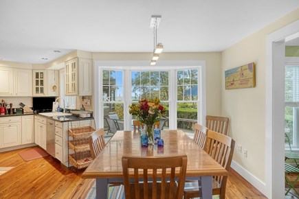 Edgartown Martha's Vineyard vacation rental - Eat-in Kitchen table with lovely water views