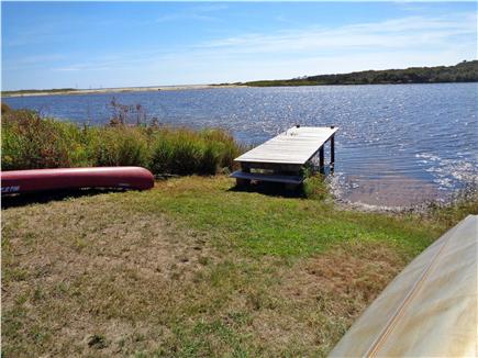 Off Middle Road, Chilmark Martha's Vineyard vacation rental - Our dock for easy access by provided canoe to Lucy Vincent Beach