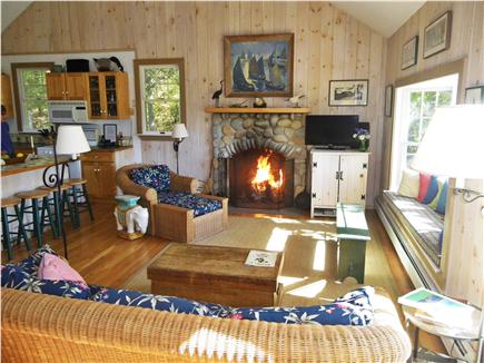 Off Middle Road, Chilmark Martha's Vineyard vacation rental - Open floor plan, spacious living room area with bay window seat