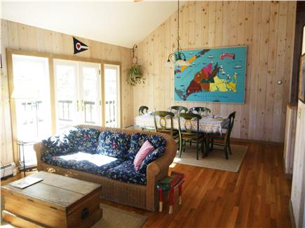 Off Middle Road, Chilmark Martha's Vineyard vacation rental - Dining area opening through French doors to the large deck