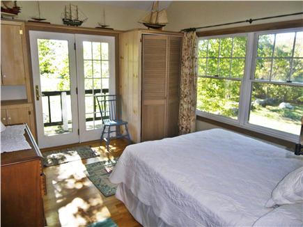 Off Middle Road, Chilmark Martha's Vineyard vacation rental - Master bedroom with ceiling fan,  plenty of cross ventilation and