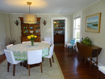 Vineyard Haven Martha's Vineyard vacation rental - Dining Room with pantry/bar in background
