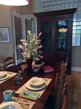 Edgartown Martha's Vineyard vacation rental - The dining room table.
