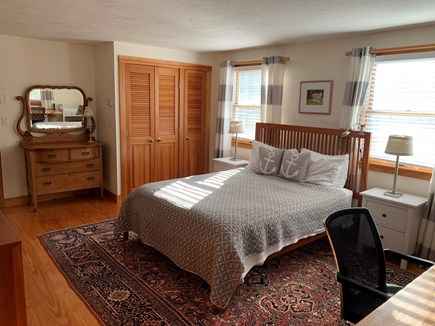 Chilmark Martha's Vineyard vacation rental - Primary queen bedroom, view of triple closet and dresser