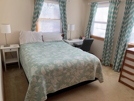 Chilmark Martha's Vineyard vacation rental - Bedroom No. 3 with queen bed, dresser, desk/workspace and closet