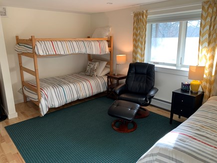 Chilmark Martha's Vineyard vacation rental - Bedroom 5 on first floor with twin bunk beds and twin trundle bed