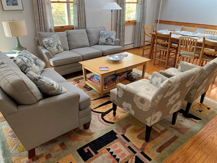 Chilmark Martha's Vineyard vacation rental - Living room with dining table in background