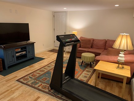 Chilmark Martha's Vineyard vacation rental - Den on first floor showing TV and treadmill