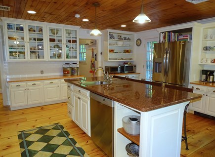 West Tisbury Martha's Vineyard vacation rental - Gorgeous kitchen with stainless steel and granite, counter bar