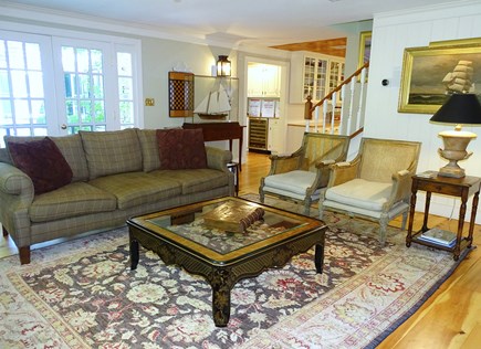 West Tisbury Martha's Vineyard vacation rental - Living room, enjoy French doors to front patio