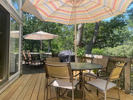 Edgartown Martha's Vineyard vacation rental - Front deck off kitchen & living room