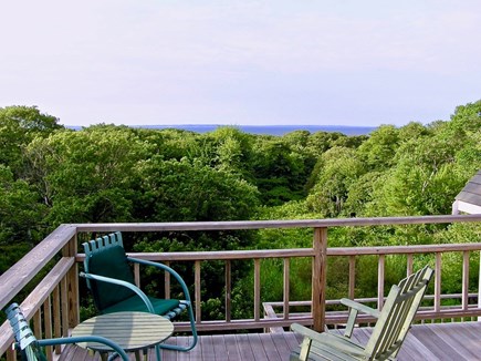 Aquinnah Martha's Vineyard vacation rental - Waterview/upper deck shared by twin room & west-facing queen room