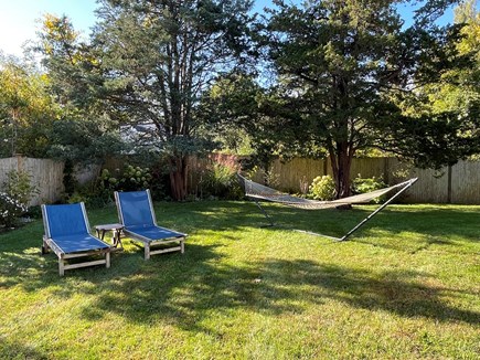 Oak Bluffs Martha's Vineyard vacation rental - A hammock and lounge chairs for lazy summer afternoons!