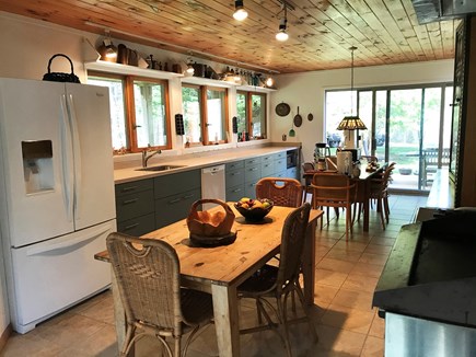 West Tisbury Martha's Vineyard vacation rental - Chef's kitchen; Garland stove, two tables seat 12+, grill outside