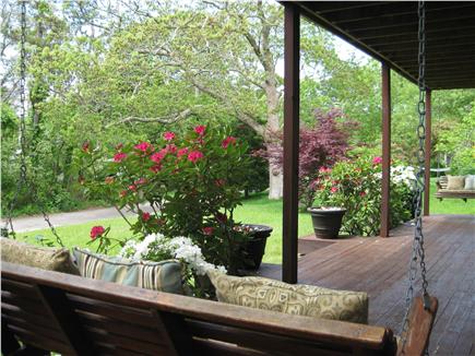 Oak Bluffs Martha's Vineyard vacation rental - Porch, a lovely place to sit, overlooks peaceful East Side Road