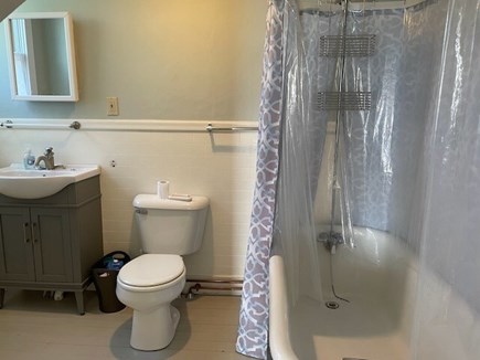 Vineyard Haven Martha's Vineyard vacation rental - Converted clawfoot tub with shower.