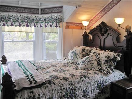Oak Bluffs Martha's Vineyard vacation rental - Bedroom 1, antique queen bed & ceiling fan