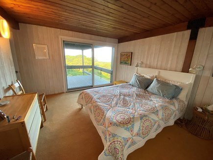 Chilmark Martha's Vineyard vacation rental - 2nd fl queen bedroom, closets, dresser, sliding doors to deck