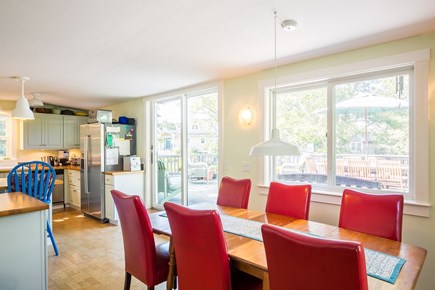 Oak Bluffs Martha's Vineyard vacation rental - Dining area & slider to deck with Lagoon views