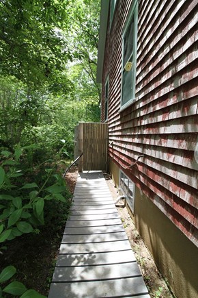 Chilmark Martha's Vineyard vacation rental - Boardwalk to enclosed outdoor shower in back