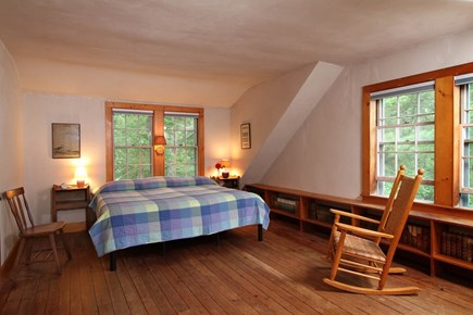 Chilmark Martha's Vineyard vacation rental - Upstairs master king bedroom with 2 closets, looking East