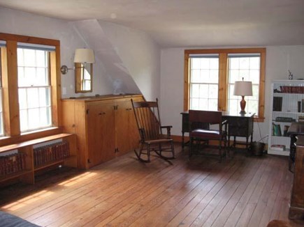Chilmark Martha's Vineyard vacation rental - Master bedroom/office area looking west