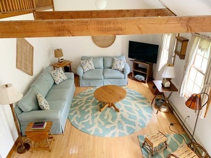 West Tisbury Martha's Vineyard vacation rental - Spacious living room with vaulted ceilings