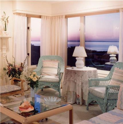 Aquinnah Martha's Vineyard vacation rental - Living Room at Sunset