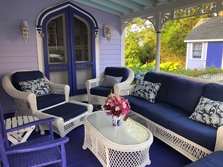 Oak Bluffs Martha's Vineyard vacation rental - Comfortable over-sized seating overlooking the garden