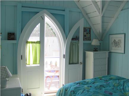 Oak Bluffs Martha's Vineyard vacation rental - Bedroom with a large sunning balcony with ocean view