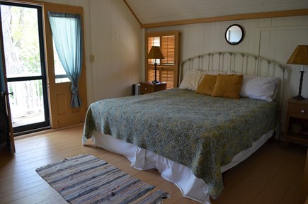 Oak Bluffs, East Chop Martha's Vineyard vacation rental - Master bedroom, king bed with walk out balcony with seating