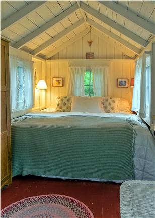 Oak Bluffs Martha's Vineyard vacation rental - Bedroom has a king size bed and lovely view of tree tops.